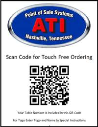 Restaurant Manager QR Ordering Table Sign